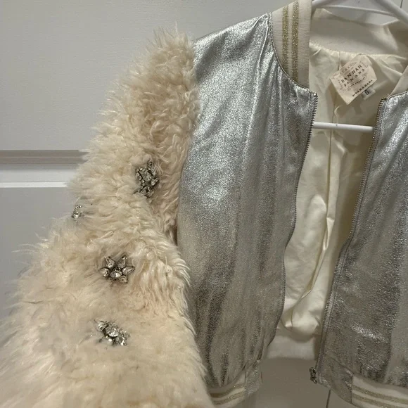 Hannah Banana Silver and Cream Kids Jacket - Picture 3 of 8